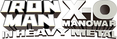 Iron Man X-O Manowar in Heavy Metal logo for GameBoy